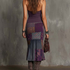 Knit halter neck midi dress for women by Christine Brewer, featuring a fitted bodice and flowing skirt in a stylish design.