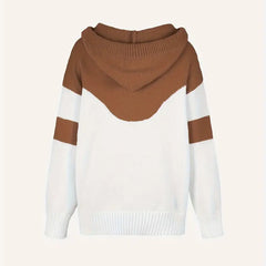 Colorblock Melissa hoodie for women, stylish pullover by Christine Brewer featuring vibrant color blocking and comfortable fit.