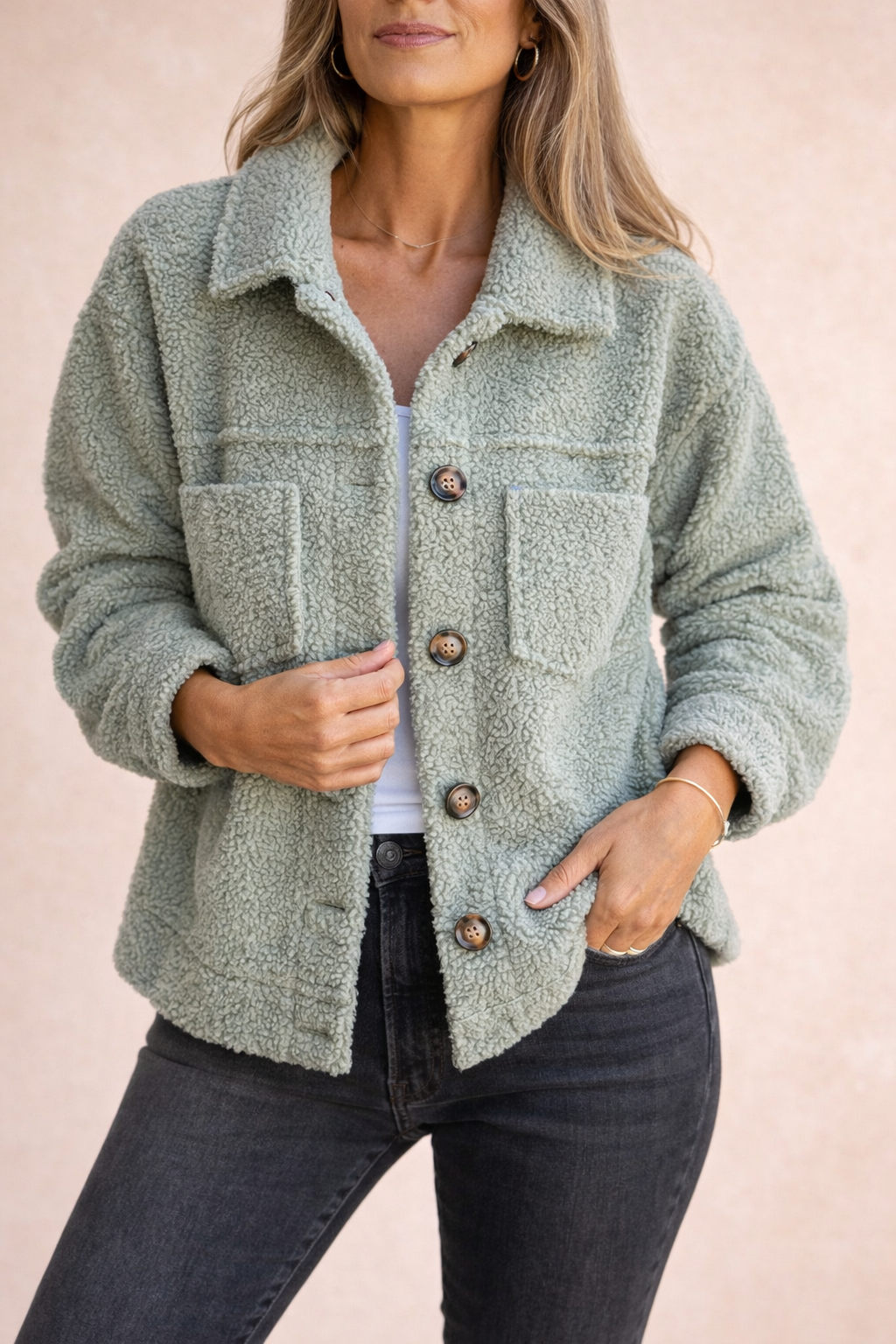 Christine Brewer Naomi women's jacket in casual style, featuring a lightweight design and neutral color, suitable for everyday wear.
