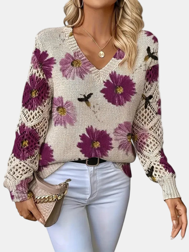 Christine Brewer Jocelyn knit cardigan for women, soft and cozy, featuring a button-up front and ribbed cuffs.