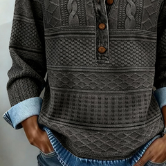 Christine Brewer Mia elegant relaxed fit sweatshirt in soft fabric, showcasing a stylish, comfortable casual look.