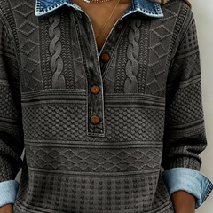 Women’s Hannah sweatshirt by Christine Brewer, featuring a cozy fit, soft fabric, and casual style in a neutral color.