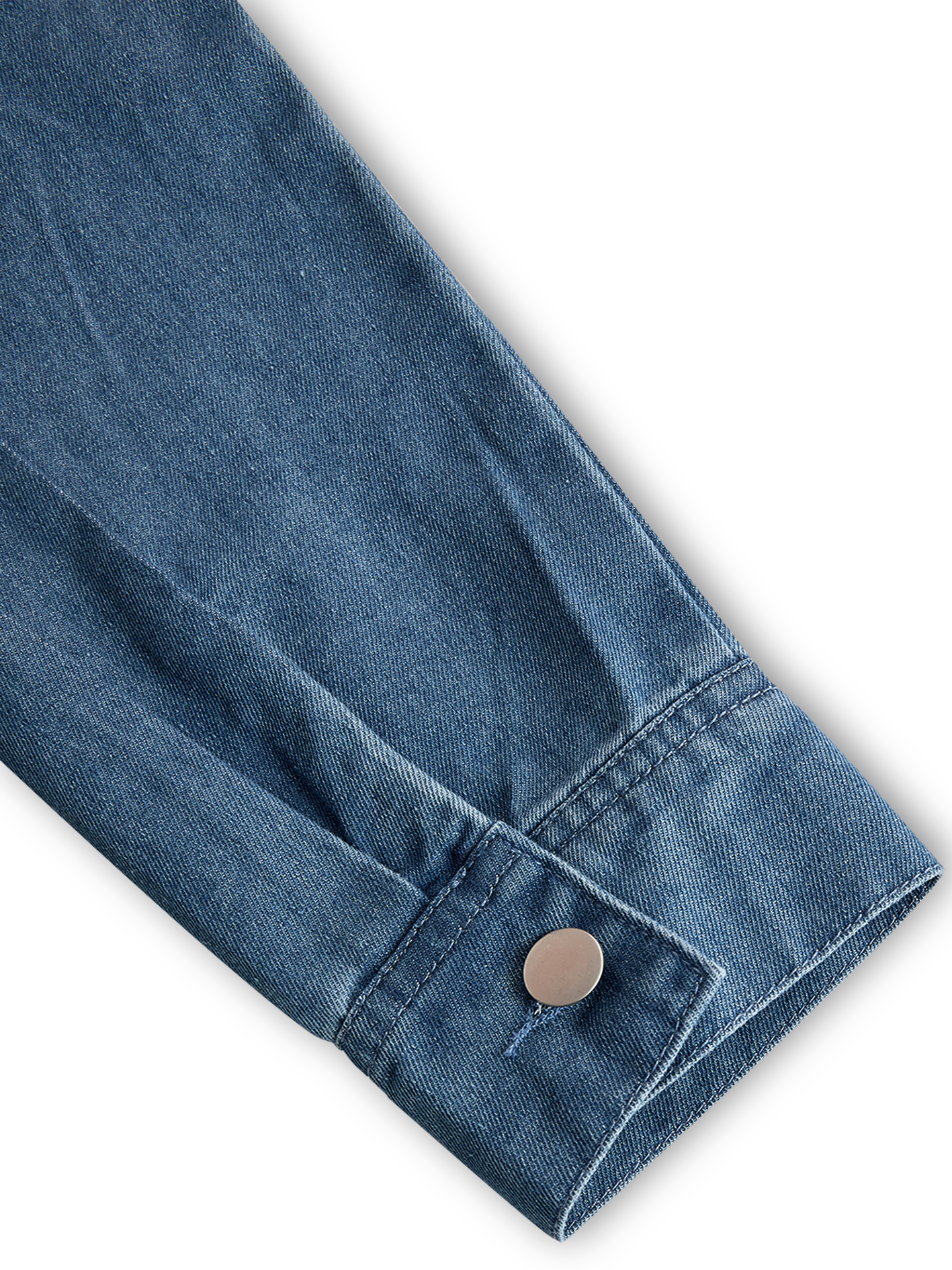 Women’s casual loose fit retro denim jumpsuit with long sleeves, hood, zipper, and pockets by Christine Brewer.