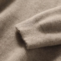 Christine Brewer Claudia women's cashmere hoodie in solid color, cozy 100% Merino wool sweater with drawstring for autumn and winter wear.