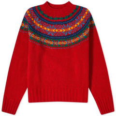 Vintage Scandinavian knit sweater for women from Christine Brewer's #1752 Collection, featuring traditional pattern and cozy design.