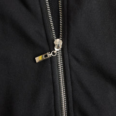 Black striped sleeveless hooded jumpsuit for women by Christine Brewer, featuring a stylish hood and wide-leg pants.