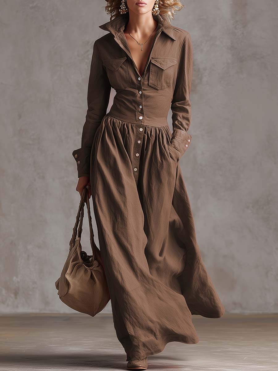 Red linen maxi dress by Christine Brewer, casual sleeveless dress with flowing fabric and relaxed fit.