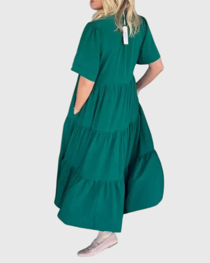 Rebecca | Maxi Dress Women Pockets A-Line Flowy Casual Brunch Party Fall Winter