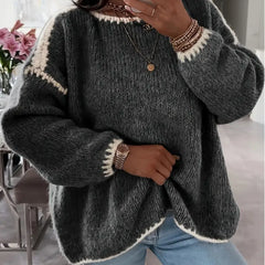 Christine Brewer Taylor women's knit sweater featuring a cozy, textured design in a versatile style and neutral color.