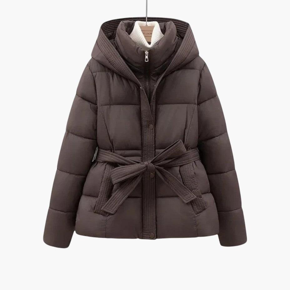 Leonie | Belted Hooded Puffer Jacket for Women