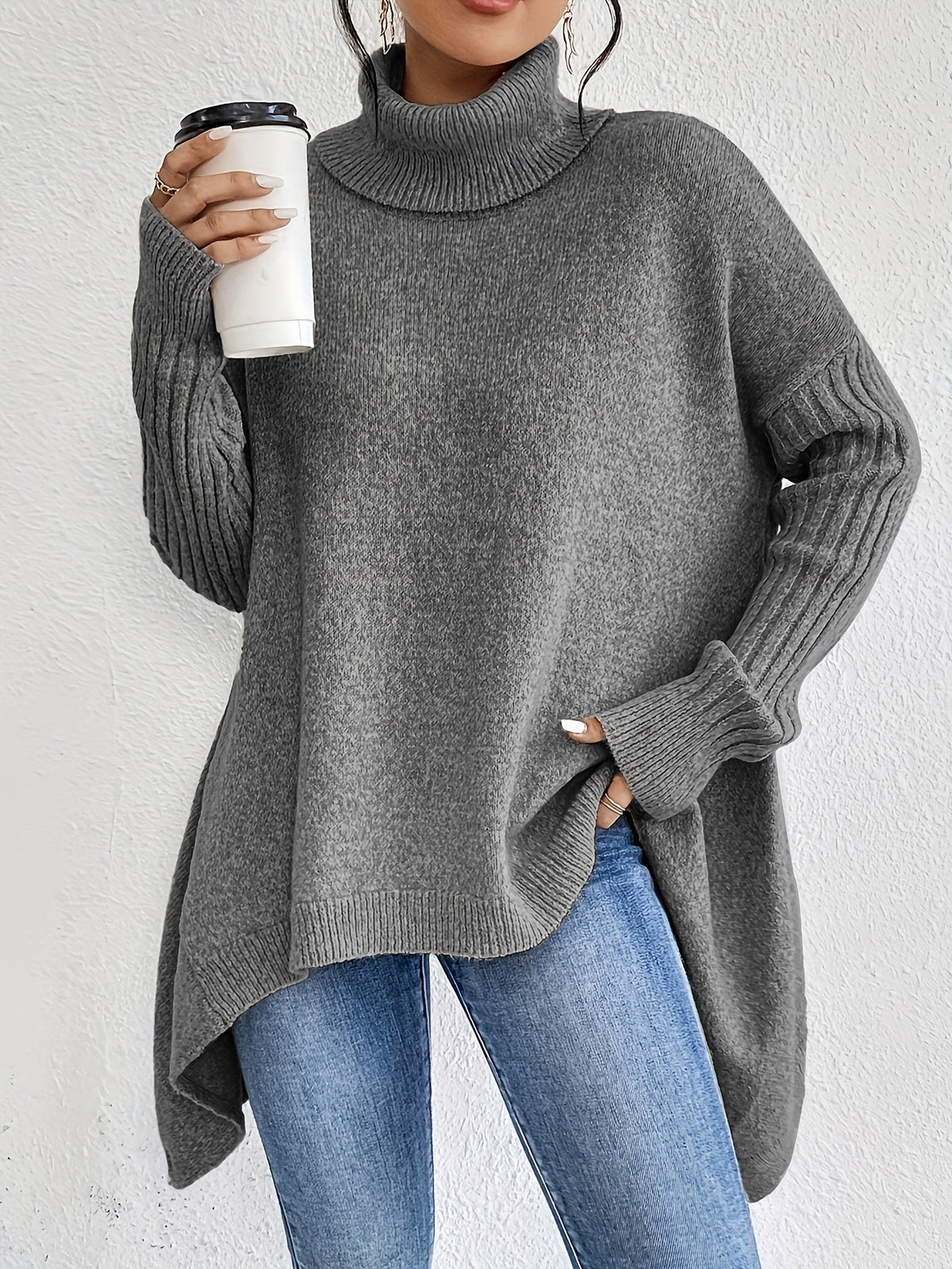 Christine Brewer Bridget high neck sweater for women, featuring a cozy, fitted design in soft knit fabric.