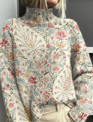 Christine Brewer Brooke women's turtleneck graphic sweater featuring a stylish print and cozy knit fabric.