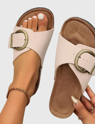 Amber orthopedic sandals for women by Christine Brewer, featuring comfortable straps and cushioned soles, ideal for daily wear.