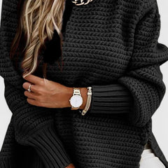 Christine Brewer Joy knit sweater for women, cozy and stylish, featuring a textured knit pattern and a relaxed fit.