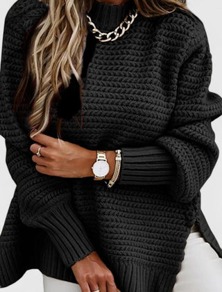 Christine Brewer Joy knit sweater for women, cozy and stylish, featuring a textured knit pattern and a relaxed fit.