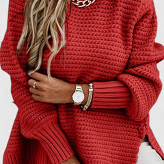 Joy knit sweater for women by Christine Brewer, featuring a cozy, stylish design in soft yarn, perfect for casual wear.