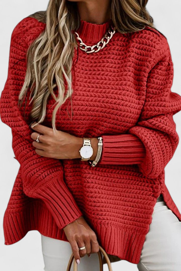 Joy knit sweater for women by Christine Brewer, featuring a cozy, stylish design in soft yarn, perfect for casual wear.