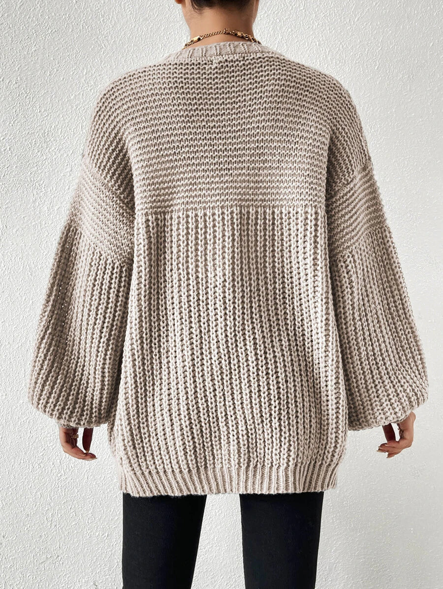 Charlene | Ribbed Chunky Knit Cardigan for Women