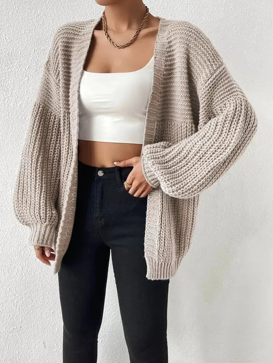 Charlene | Ribbed Chunky Knit Cardigan for Women