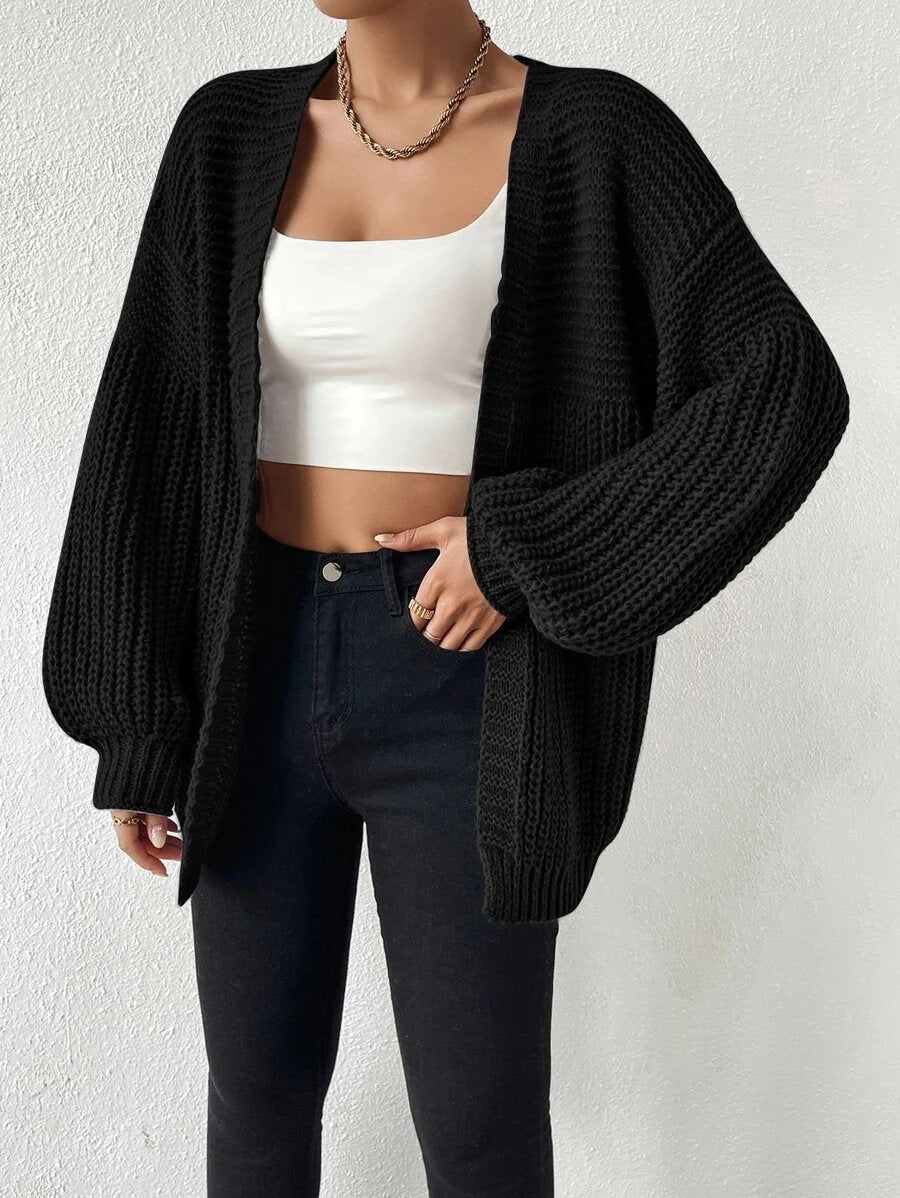 Charlene | Ribbed Chunky Knit Cardigan for Women