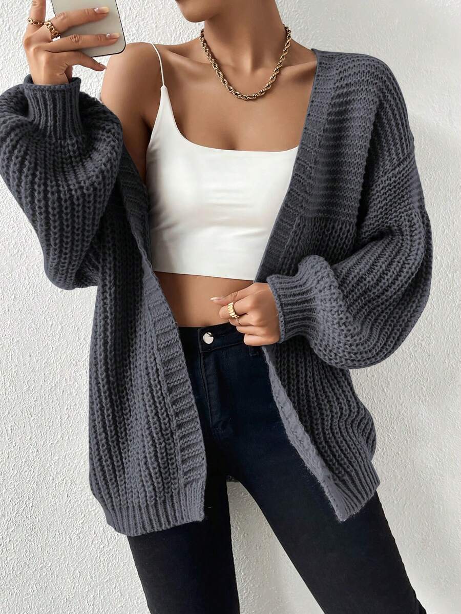 Charlene | Ribbed Chunky Knit Cardigan for Women