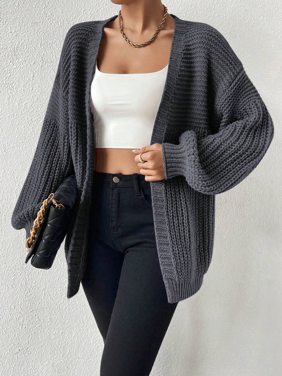 Charlene | Ribbed Chunky Knit Cardigan for Women