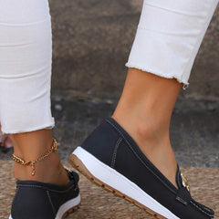 Mia non-slip orthopedic loafers for women by Christine Brewer, featuring comfortable slip-resistant design and supportive sole.
