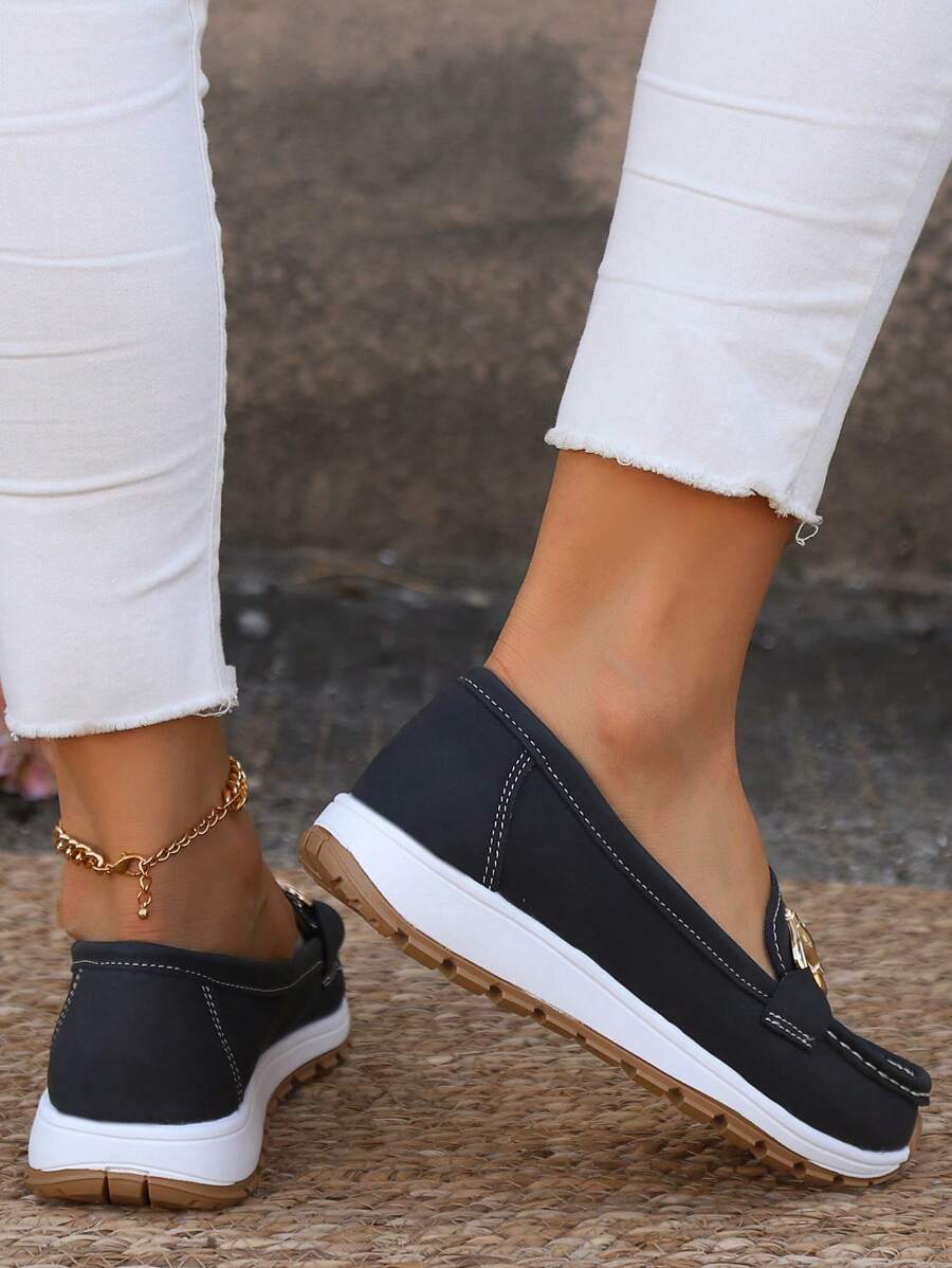 Mia non-slip orthopedic loafers for women by Christine Brewer, featuring comfortable slip-resistant design and supportive sole.