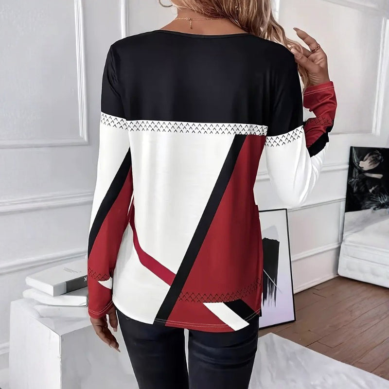 Christine Brewer Quinn women's blouse, elegant chemisier with a flattering fit, soft fabric, and stylish collar detail.