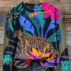Christine Brewer Eliza graphic sweater for women featuring colorful, stylish knit design on a cozy sweater.
