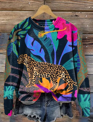 Christine Brewer Eliza graphic sweater for women featuring colorful, stylish knit design on a cozy sweater.