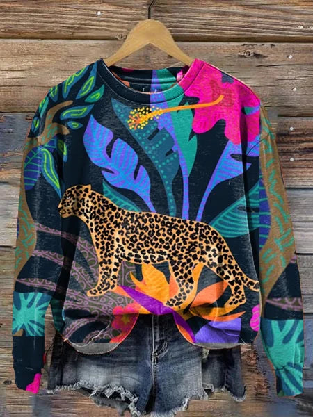 Christine Brewer Eliza graphic sweater for women featuring colorful, stylish knit design on a cozy sweater.
