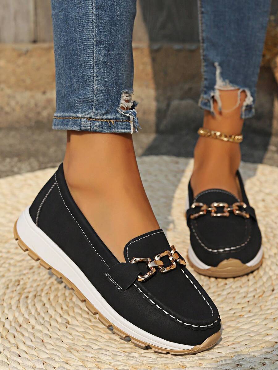 Mia non-slip orthopedic loafers for women by Christine Brewer, showing beige comfort shoes with slip-resistant soles and supportive design.