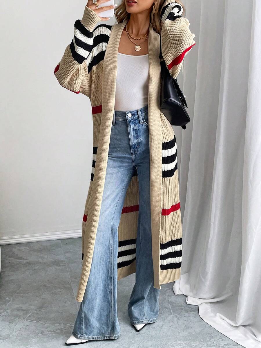 Denise | Striped Longline Cardigan for Women