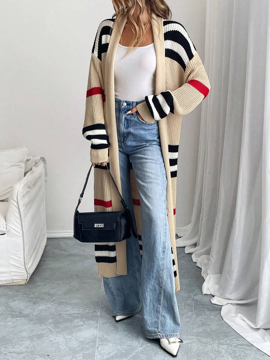 Denise | Striped Longline Cardigan for Women