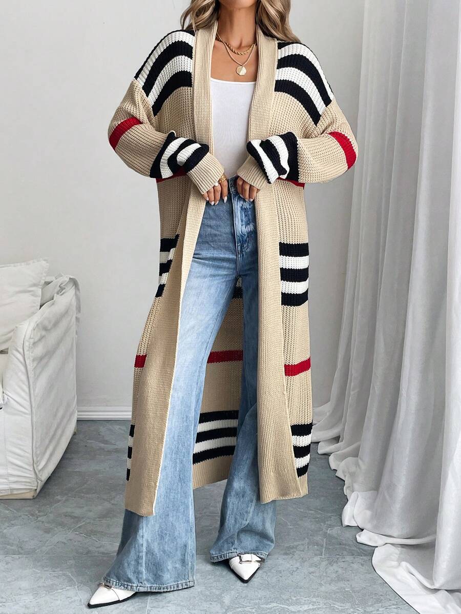 Denise | Striped Longline Cardigan for Women