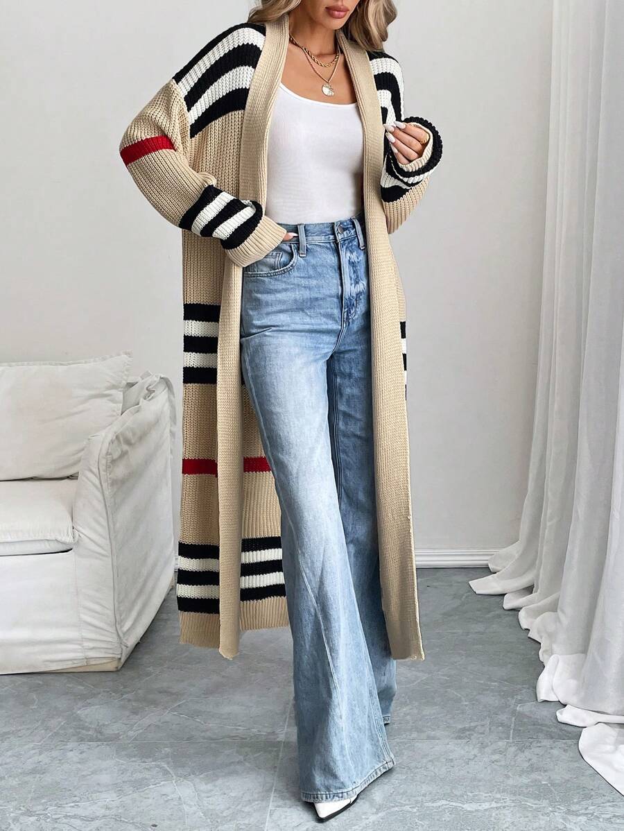 Denise | Striped Longline Cardigan for Women