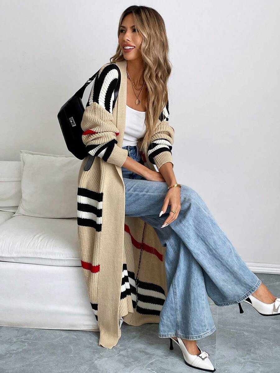 Denise | Striped Longline Cardigan for Women