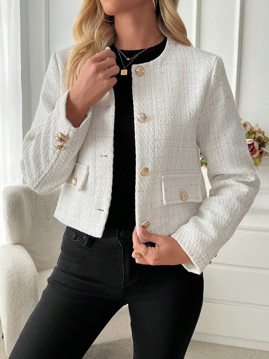 Allegra | Tweed Cropped Coat for Women
