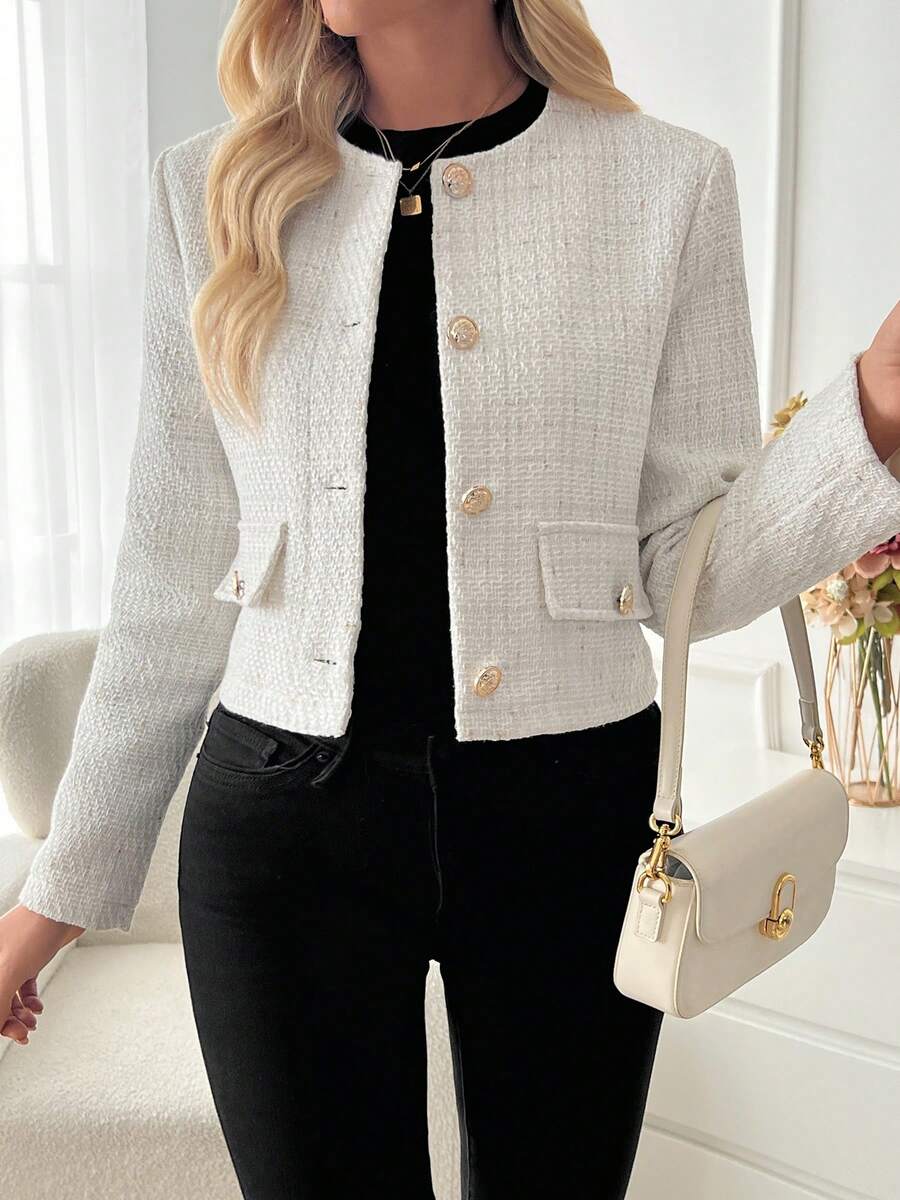 Allegra | Tweed Cropped Coat for Women