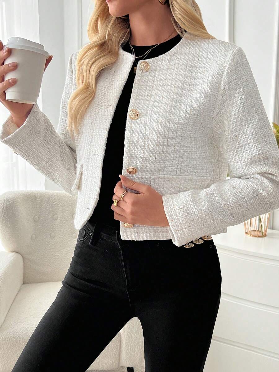 Allegra | Tweed Cropped Coat for Women
