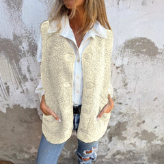 Sleeveless knit vest for women by Christine Brewer, featuring a stylish design, perfect for layering or casual wear.