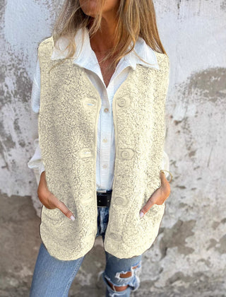 Sleeveless knit vest for women by Christine Brewer, featuring a stylish design, perfect for layering or casual wear.