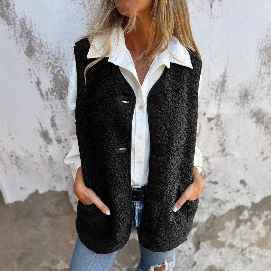 Christine Brewer sleeveless knit vest for women, stylish and comfortable, featuring a sleeveless design and textured knit fabric.