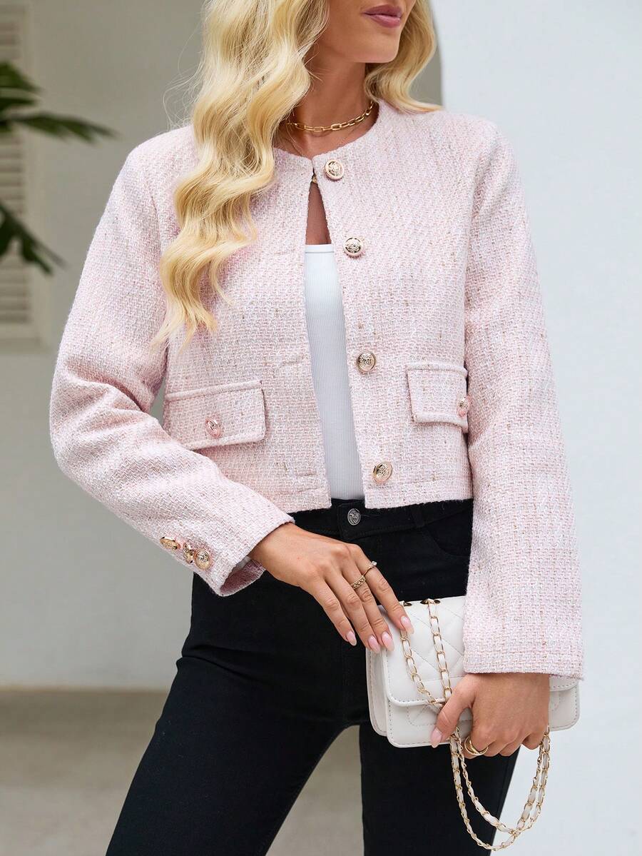 Allegra | Tweed Cropped Coat for Women