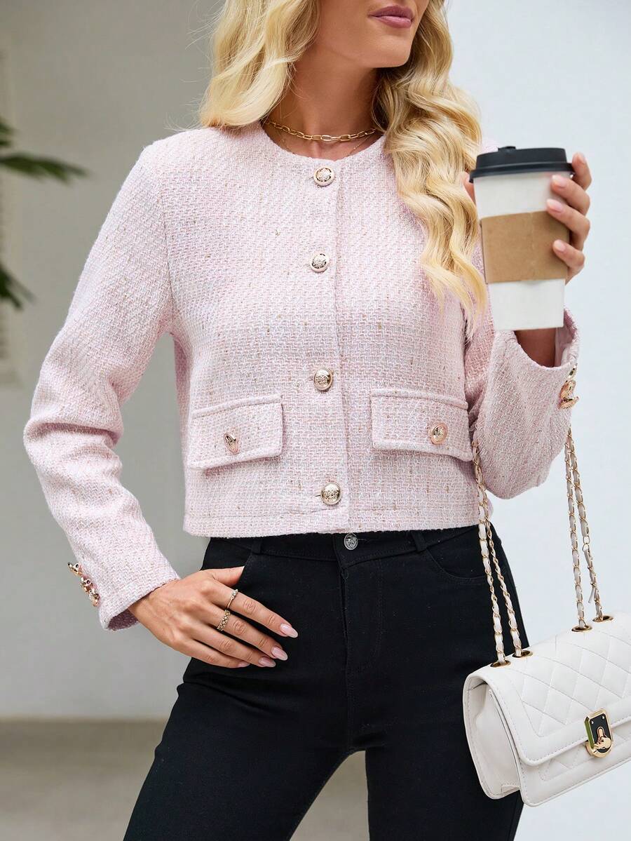 Allegra | Tweed Cropped Coat for Women