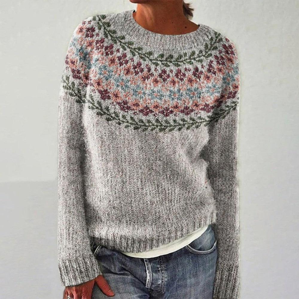 Christine Brewer Rosalie knit sweater for women, cozy long-sleeve sweater in soft fabric, from the #1752 Collection.