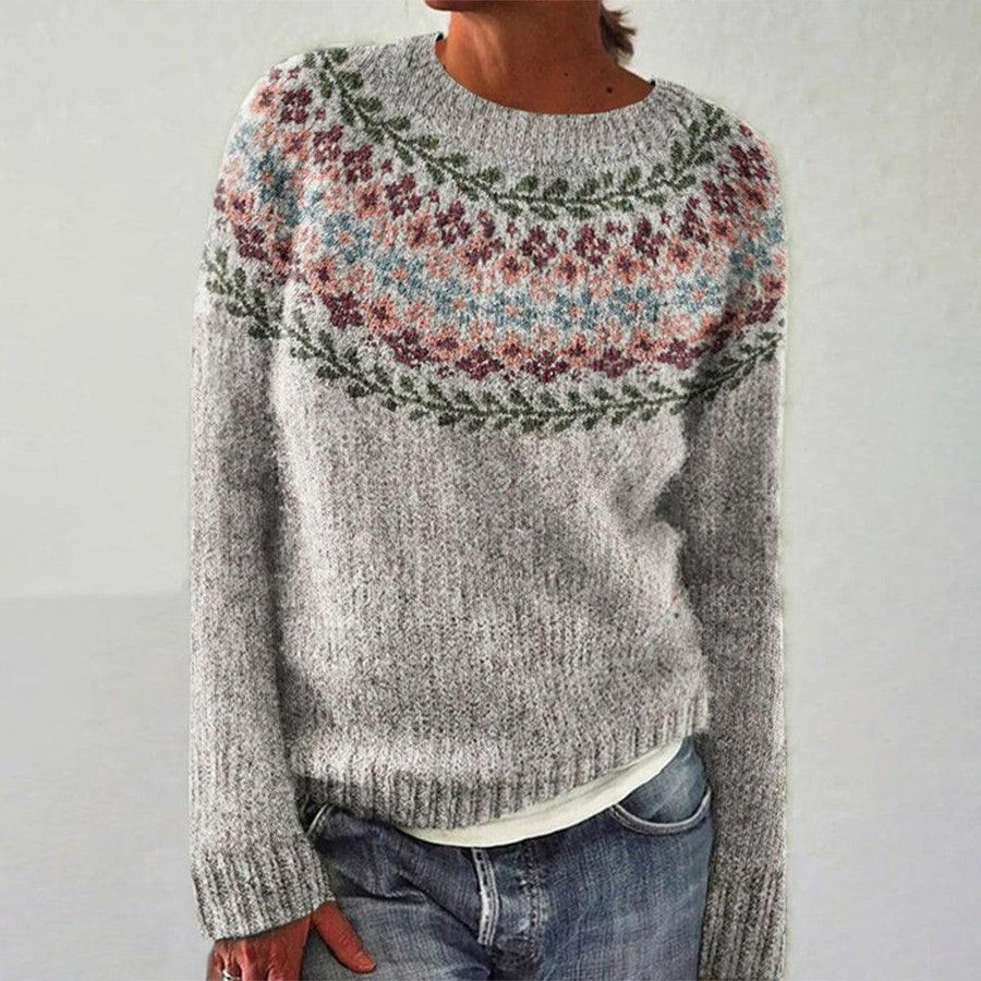 Christine Brewer Rosalie knit sweater for women, cozy long-sleeve sweater in soft fabric, from the #1752 Collection.