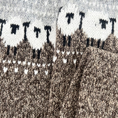 Violet Jacquard Nordic sweater for women by Christine Brewer, featuring intricate knit patterns and a cozy fit.
