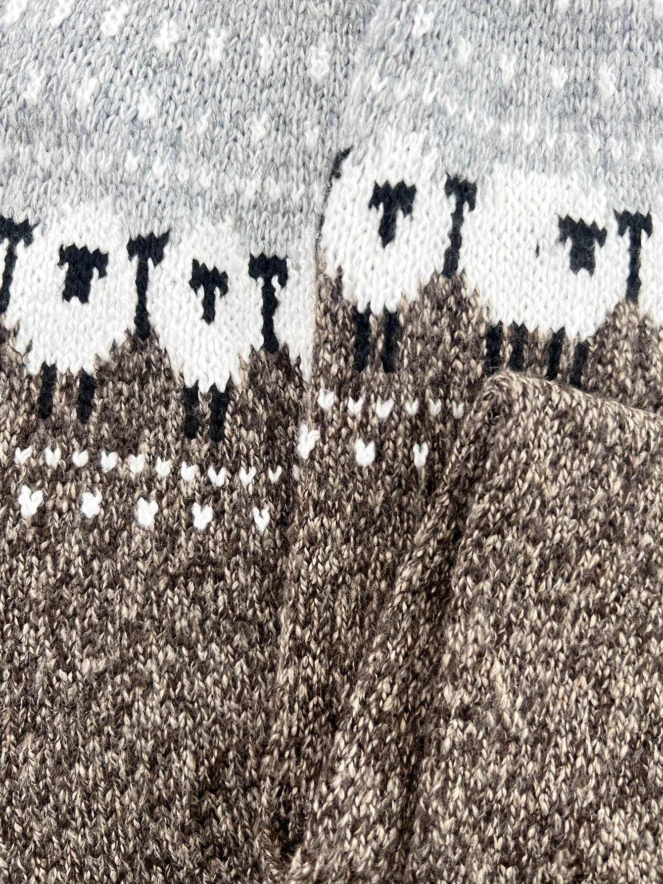 Violet Jacquard Nordic sweater for women by Christine Brewer, featuring intricate knit patterns and a cozy fit.